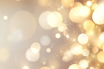 Dreamy and magical holiday background with warm golden hues and soft focus light patterns