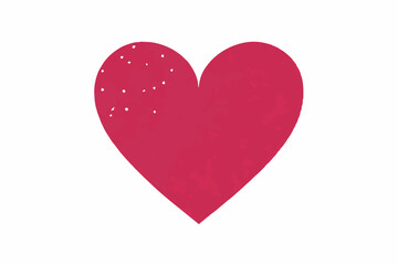 red heart isolated on white