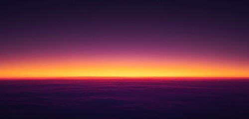 Obraz premium A beautiful horizon at dusk with shades of purple and orange illustrating the transition of ideas and thoughts