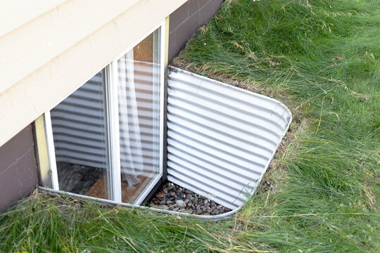 Basement egress window. Egress window well