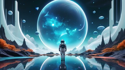 Journey Beyond Reality: Human in a Surreal Metaverse Landscape