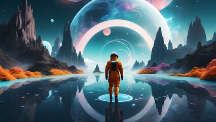 Journey Beyond Reality: Human in a Surreal Metaverse Landscape
