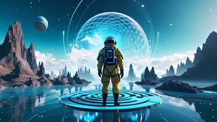 Journey Beyond Reality: Human in a Surreal Metaverse Landscape