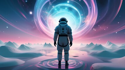 Journey Beyond Reality: Human in a Surreal Metaverse Landscape