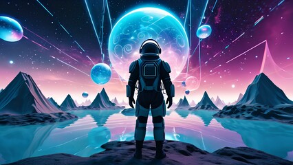 Journey Beyond Reality: Human in a Surreal Metaverse Landscape