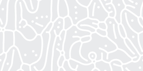 Abstract organic seamless vector pattern Simple flat light grey and white backdrop