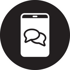 mobile security glyph icon