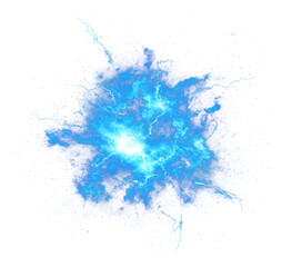 PNG Electric blue cosmic energy explosion