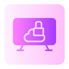 Fototapeta premium computer security gradient icon