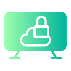 computer security gradient icon