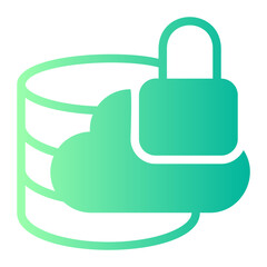 Obraz premium database gradient icon