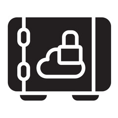 Fototapeta premium deposit box glyph icon