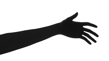 Fototapeta premium Silhouette of a Hand Reaching Out.