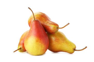 Fresh ripe juicy pears isolated on white