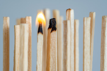 There are more and more psychosocial risks in our society. A symbolic representation of exhaustion depression, also known as burn out. Concept of overload in the family, company, team or work etc.