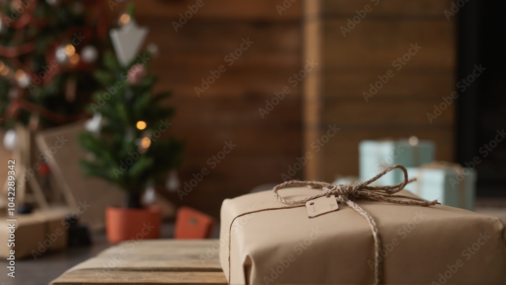 Canvas Prints gift box on the table