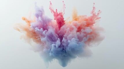 Fototapeta premium abstract creative background: volumetric multi-colored purple ad orange colorful smoke with smooth transitions