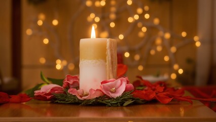 candles and roses