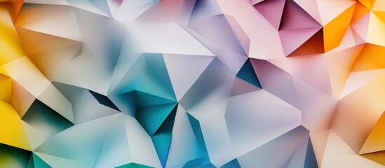 Obraz premium Abstract geometric background with colorful triangles.