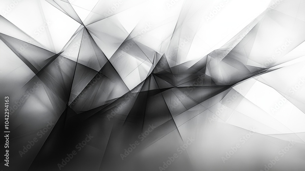 Aufkleber This artwork features a captivating mix of black and white geometric shapes that create an engaging textured backdrop, emphasizing sharp angles and smooth transitions.