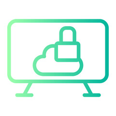 computer security gradient icon