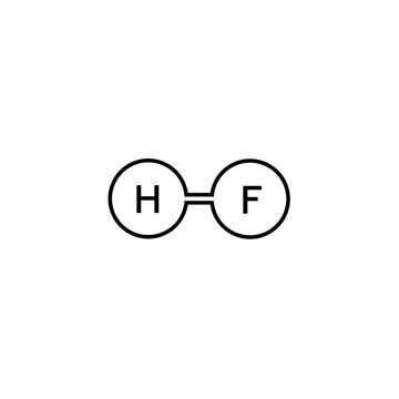 hydrogen fluoride molecular icon