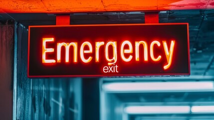 Obraz premium emergency exit sign