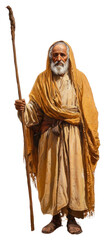 PNG  Ancient sage holding staff