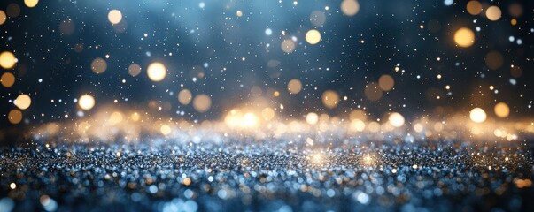 Glittering background with sparkling bokeh lights creating a magical and festive atmosphere ideal for celebrations and events