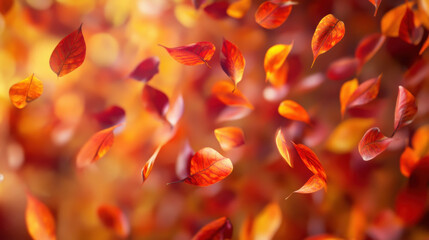 Falling leaves in motion: abstract autumn background for seasonal designs