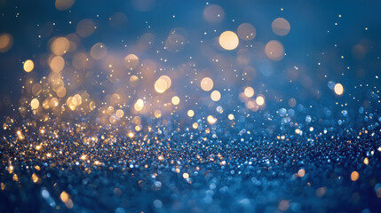 Glittering new year party lights with abstract bokeh design for festive celebrations