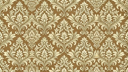 Fototapeta premium Damask seamless pattern for easy filling contours
