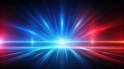 Dark abstract background with glowing blue and red energy leading lines