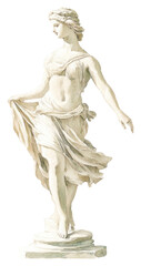 Obraz premium PNG An ancient greek Siren art sculpture figurine.