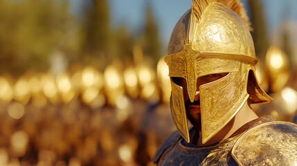 Obraz premium A Vivid and Detailed Depiction of Ancient Greek Warriors Engaged in Battle, Showcasing Their Strength and Valor in Superrealistic Style