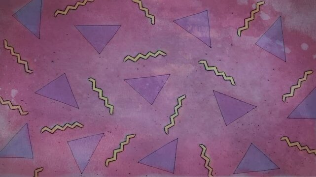 Watercolor Painted 80s - 90s Animated Texture