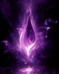 The Violet Flame of Master Saint Germain. Divine energy, transformation. A wonderful gift that the spirit world has made available to clear and dissolve blockages and shadows. Poster, wallpaper. 
