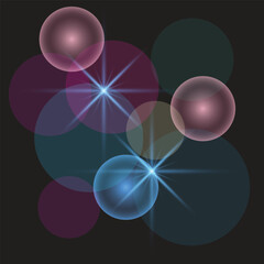 Optical flaers. Light effect. Bokeh footage