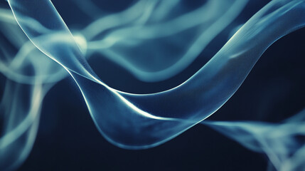 Abstract Blue Smoke Swirls   Technology Background