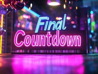 Bold neon-themed Black Friday promotional image with "Final Countdown" text and striking visual design