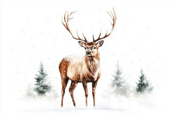 Fototapeta premium a painting of a deer