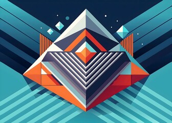 Geometric Patterns Vibrant Colors Dynamic Shapes Modern Artistry Design