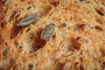 Pain grillé macro