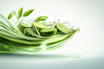 Obraz premium lime splashes