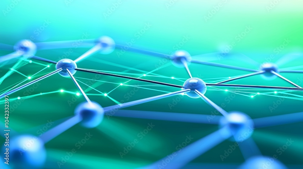 Poster this is a simple network of blue lines and nodes that create abstract geometric shapes. a deep blue 