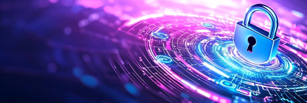 Internet cyberspace law rules rights regulation security lock protection against copyright misuse conduct, social media private data privacy usage, blue banner background icon