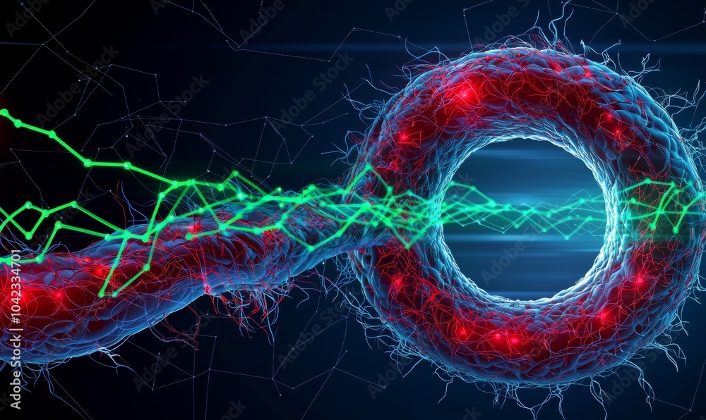 Aufkleber data visualization concept. abstract data radial plot. information background. perspective view.