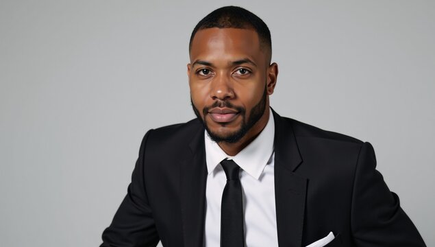 Young African-American male dressed in professional attire for work or formal occasion