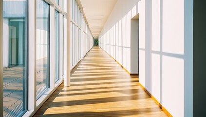 Sunlit Modern Hallway