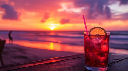 Sunset Cocktail on the Beach